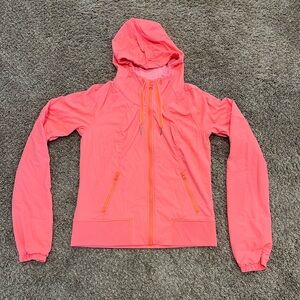 Lululemon Street To Studio Jacket with hood in Pop Orange women’s size 6